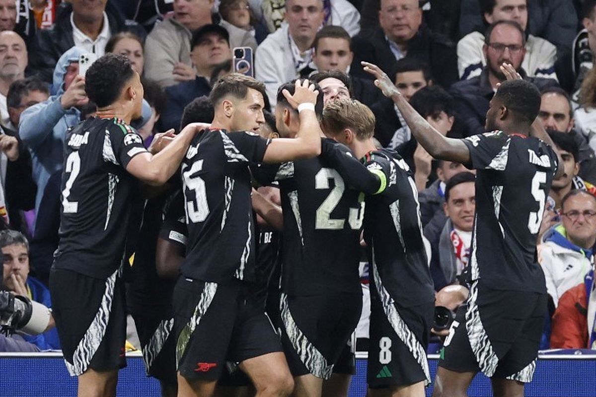 Arsenal, Liga Champions, Real Madrid, Hasil Liga Champions, Real Madrid vs Arsenal, Hasil Liga Champions Real Madrid Vs Arsenal 1-2 (1-5 agg), Gunners Singkirkan Juara Bertahan