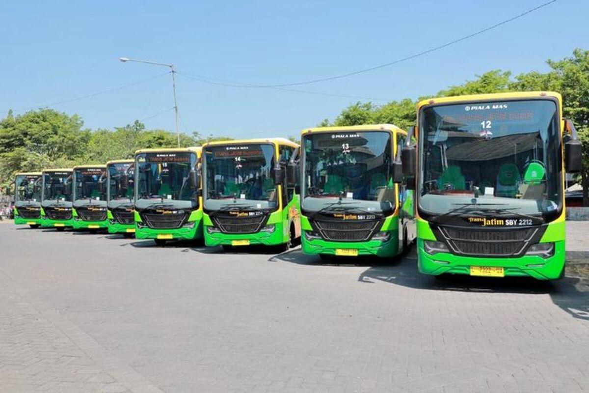 Bus Transjatim, Koridor 6, bus Transjatim, gubernur khofifah, tarif bus, bus transjatim, Bus Patih Gajah Mada Kini Berbayar, Ini Tarifnya