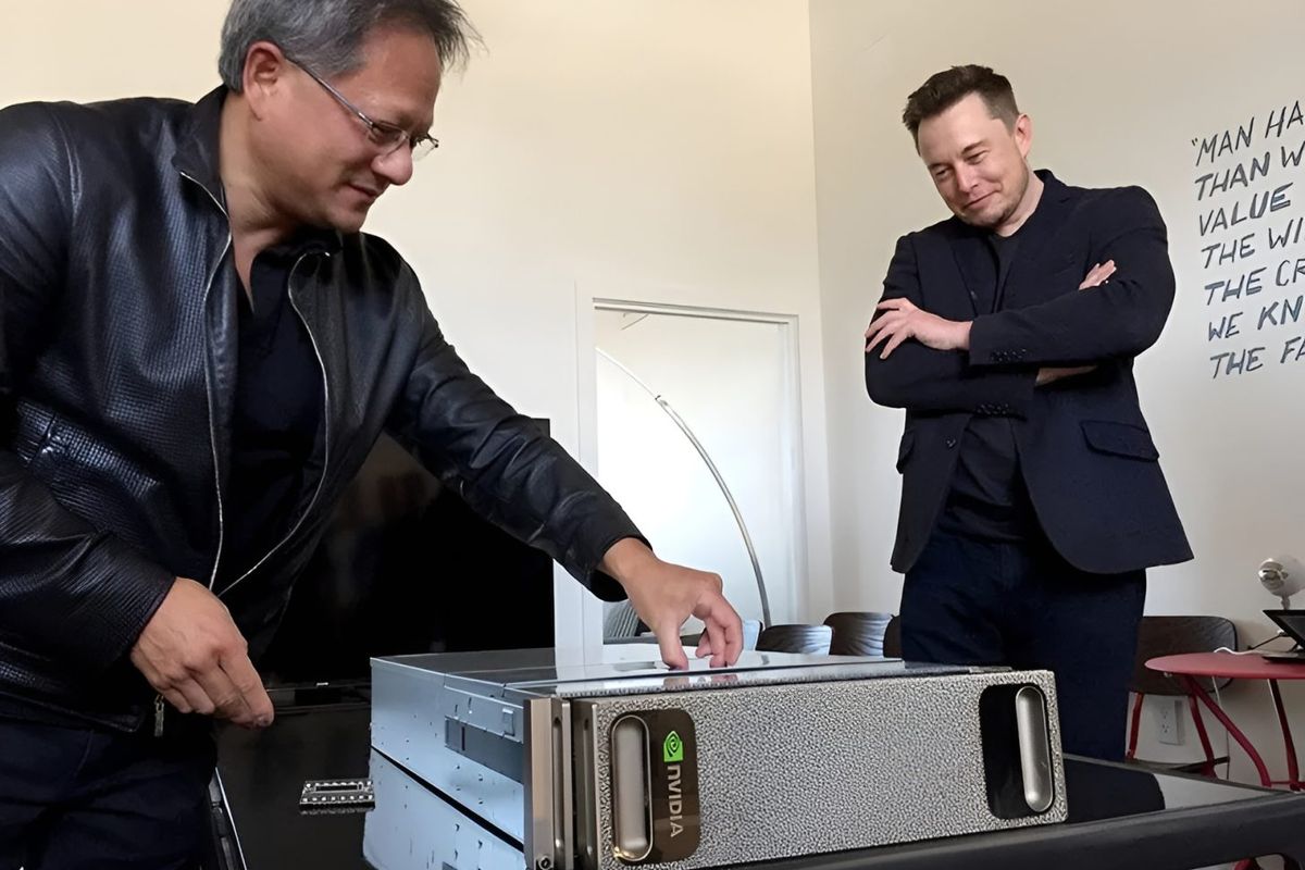 Jensen Huang, Nvidia, Elon Musk, chip AI, chatGPT, Chip AI, sejarah nvidia, Awal Revolusi AI: Server Nvidia Tak Laku, Elon Musk Beli dan Ubah Sejarah