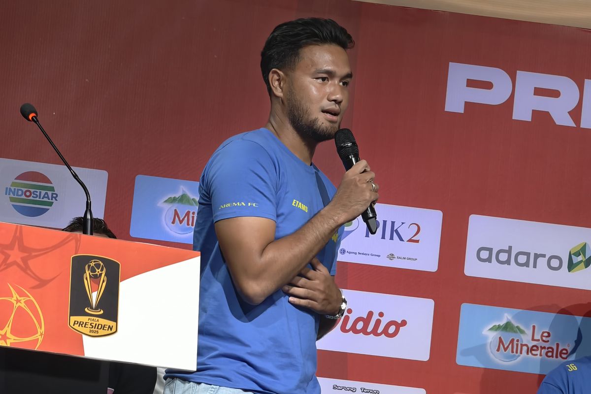 Arema FC, Piala Presiden, Piala Presiden 2025, Singo Edan, Liga Indonesia, Oxford United, Muhammad Rafli Optimistis Arema FC Pertahankan Gelar Piala Presiden 2025