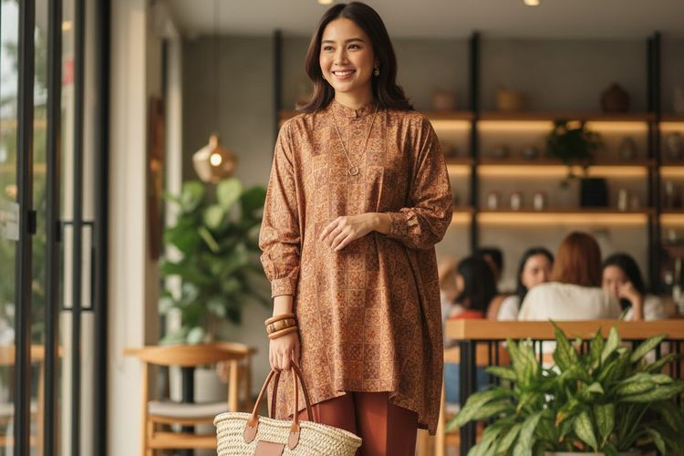 5 Outfit Kantor Wanita yang Cocok untuk Bukber Tanpa Ganti Baju, 1. Atasan Tunik, 2. Atasan Blazer , 3. Kemeja dan Bawahan Celana Tailored, 4. Blouse Satin dan Bawahan Rok , 5. Dress Simpel 