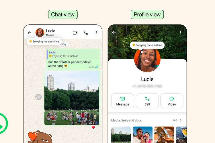 Instagram Notes, WhatsApp, fitur About, media sosial, status whatsapp, instagram notes, chat WA, fitur about, WhatsApp Rilis Status 