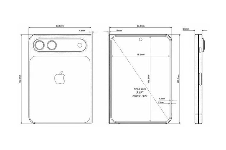 iPhone Fold, iPhone lipat, Apple, ponsel lipat, Begini Tampang iPhone Lipat, Punya Layar Utama Tak Biasa