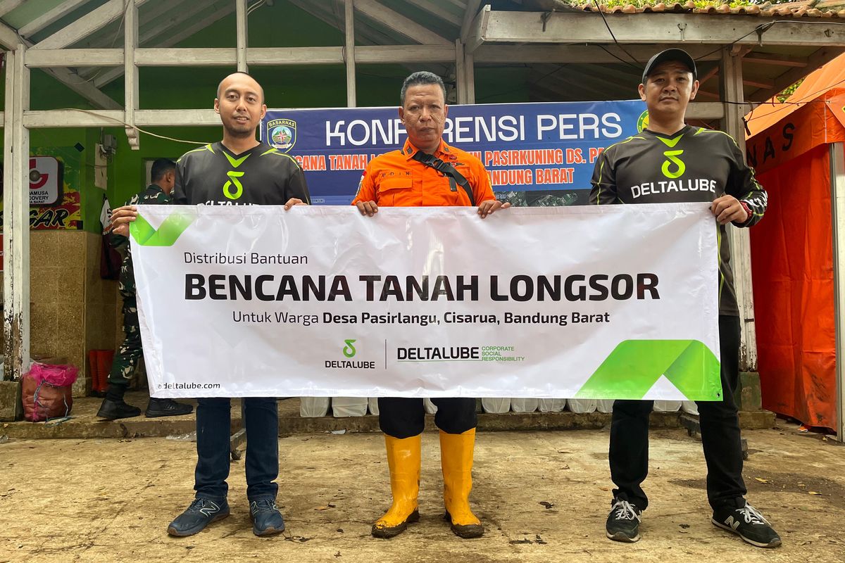 Deltalube, Cara Produsen Oli Ini Bantu Korban Longsor di Cisarua, Bandung Barat