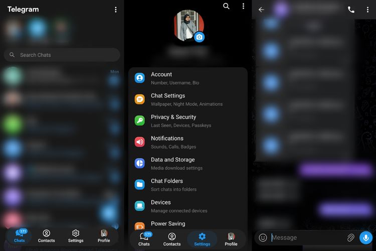 Telegram, desain, bottom bar, Tampilan Telegram di HP Android Berubah Total, Jadi 