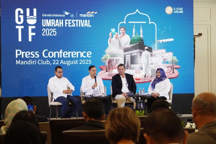 bank mandiri, Garuda Umrah Travel Fair 2025, Garuda Umrah Travel Festival Digelar Mulai 29 Agustus, Ada Cashbak hingga Rp 5 Juta