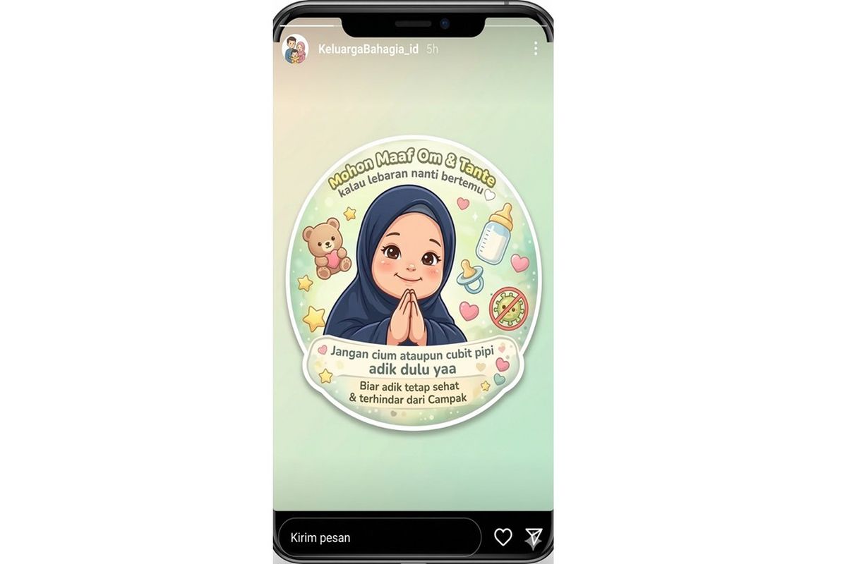 mencium bayi, campak, Ramai Stiker “Jangan Cium dan Pegang Bayi”, Ternyata Ada Alasan Medisnya, Kemenkes ingatkan hindari mencium bayi saat Lebaran, Ciuman pada bayi bisa menularkan virus, Sistem imun bayi belum berkembang sempurna, Orangtua berhak membatasi kontak dengan bayi