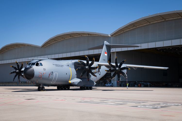 A400M, Airbus, TNI AU, Foto-foto A400M TNI AU Keluar dari Hanggar Pengecatan Pabrik di Spanyol