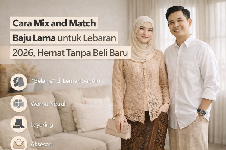 Cara Mix and Match Baju Lama untuk Lebaran 2026, Hemat Tanpa Beli Baru, 1. Mulai dari “Belanja” di Lemari Sendiri, 2. Andalkan Warna Netral sebagai Dasar, 3. Ubah Siluet dengan Layering, 4. Manfaatkan Aksesori yang Ada, 5. Kombinasikan Item Formal dan Kasual, 6. Lakukan Alterasi Sederhana, 7. Terapkan Prinsip Fungsional dan Nyaman