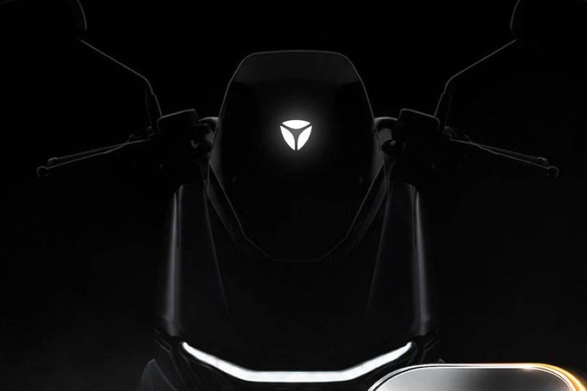 teaser, futuristik, motor listrik, Yadea, Motor Listrik Baru Yadea Tampil dengan Siluet Futuristik