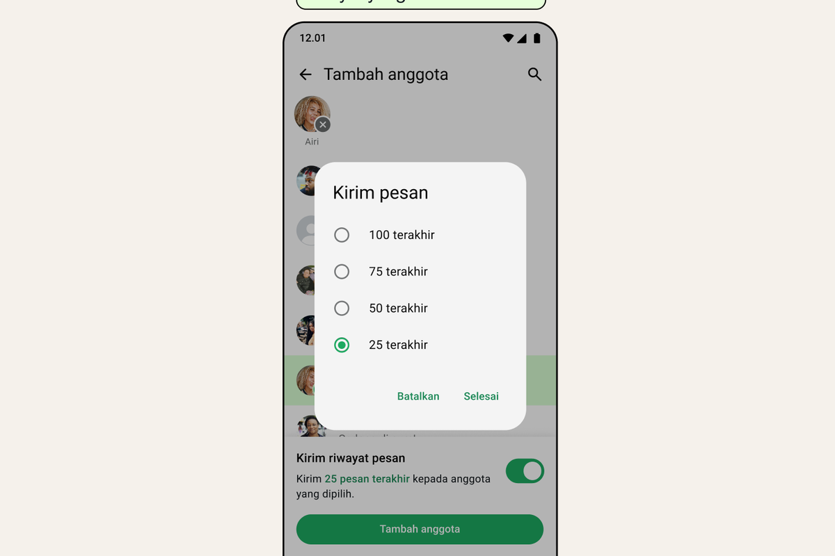 WhatsApp, Fitur Anyar WhatsApp, Anggota Baru di Grup Bisa Lihat Chat Lama
