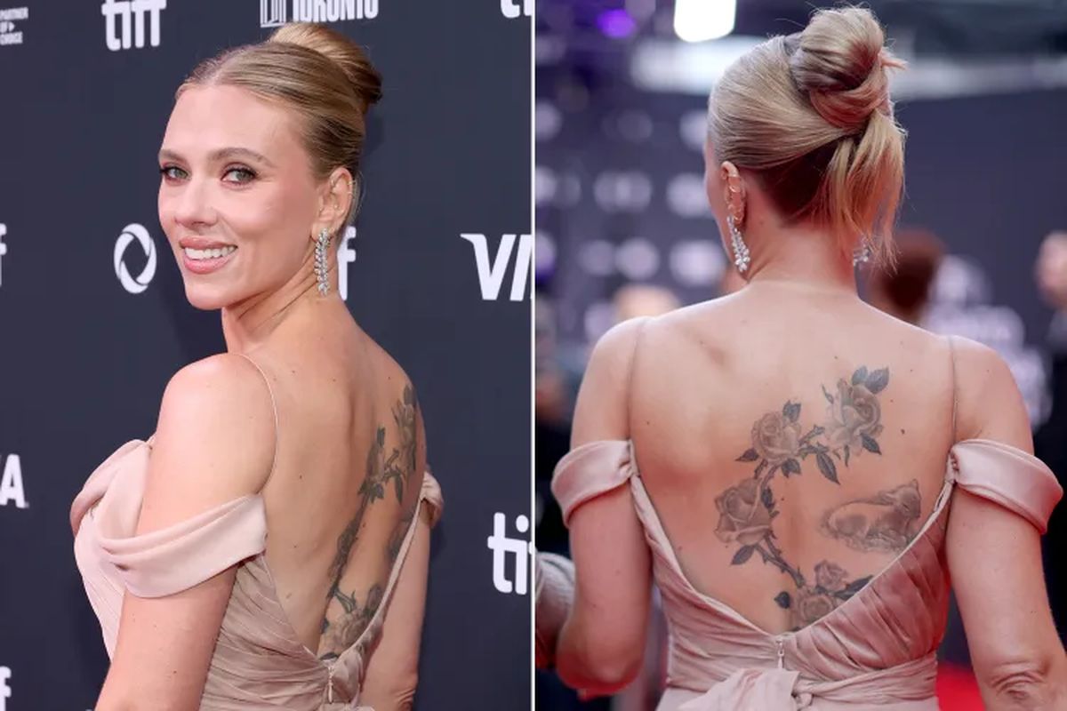Scarlett Johansson, The Avengers, toronto internasional film festival, Scarlett Johansson Pamer Tato Besar di Punggung Saat Red Carpet TIFF