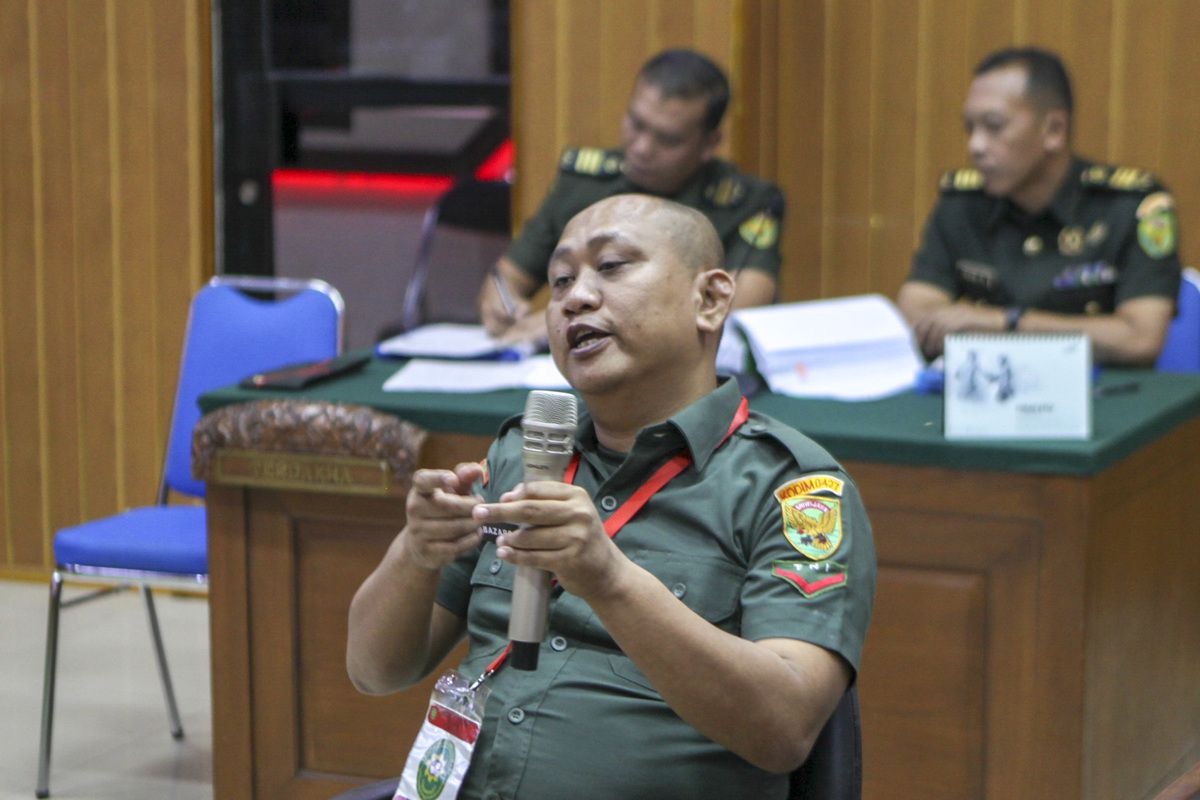 vonis mati, senjata api rakitan, penembakan polisi way kanan lampung, Kopda Bazarsah, Pengadilan Militer 1-04 Palembang, Sebelum Bunuh 3 Polisi, Jejak Pelanggaran Kopda Bazarsah Terungkap di Sidang Vonis Mati