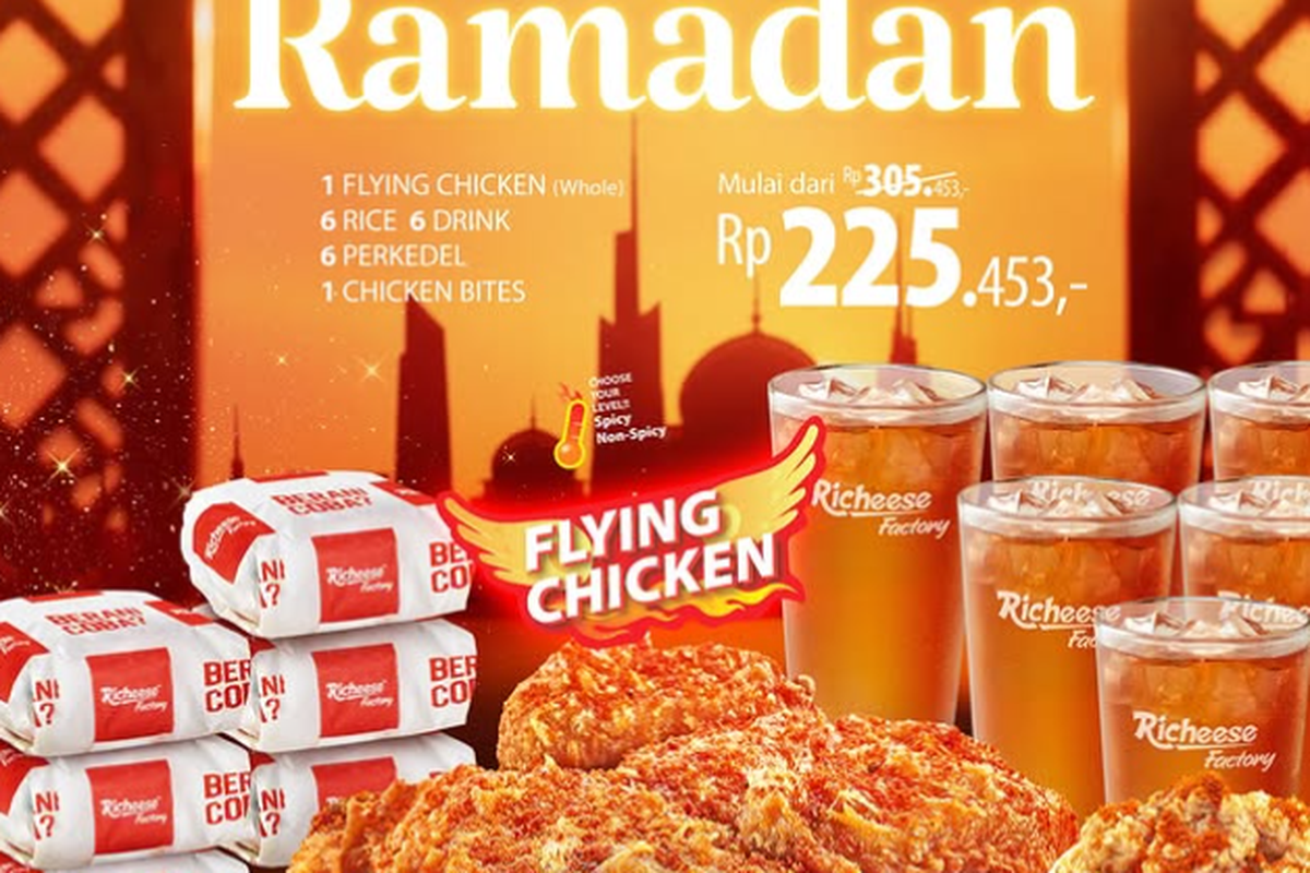 promo Richeese, Menu Combo Ramadhan Richeese Hari Ini, Paket Lengkap Bebas Pilih Minum Mulai Rp 30.000-an