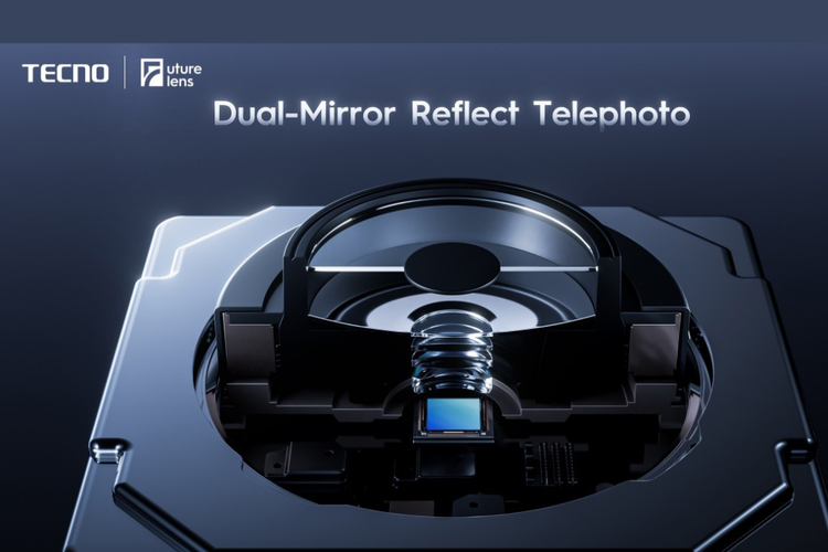Tecno, kamera, Freeform Continuum Telephoto, Tecno Future Lens, Dual mirror Reflect Telephoto, Inovasi Baru HP Tecno, Pindah Lensa Tak Patah-Patah dan Kamera Telefoto Tidak Nonjol