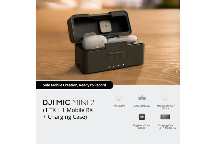 DJI Mic Mini 2, Mic DJI, OsmoAudio Direct Connection, transmitter Mic Mini 2, DJI Mic Mini 2 Resmi, Mikrofon Wireless yang Lebih Jernih dan Tahan Lama