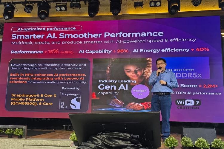 Lenovo, Lenovo Yoga Tab, 7 Fitur Unggulan Lenovo Yoga Tab di Indonesia, Tablet dengan AI, 1. Layar 3,2K, akurasi warna tinggi, 2. Desain tipis dan ringan, 3. Chipset Snapdragon 8 gen 3 dengan AI on-device, 4. Baterai silicon carbon berkapasitas besar , 5. Audio premium dengan Dolby Atmos, 6. Stylus dan keyboard bawaan, 7. Fitur AI lengkap