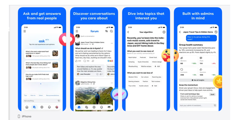 Facebook, Forum, Meta, Meta Diam-diam Rilis Forum, Aplikasi Pesaing Reddit