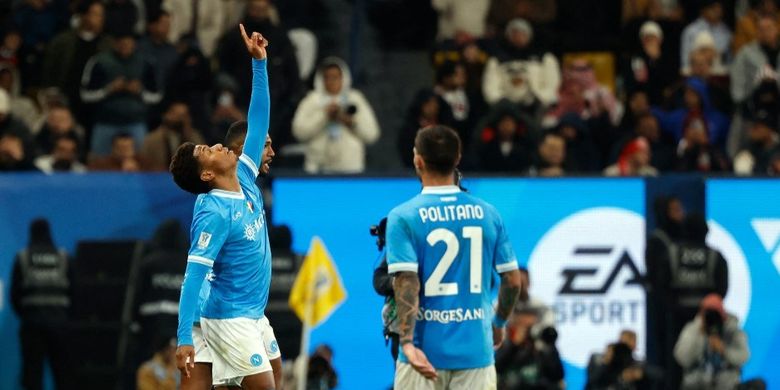 Piala Super Italia, Napoli, Bologna, Supercoppa Italiana, Napoli vs Bologna, Hasil Napoli Vs Bologna 2-0, David Neres Antar Partenopei Juara Piala Super Italia, Jalannya Pertandingan, Gol Penentu David Neres, Bologna Gagal Bangkit, Susunan Pemain Napoli vs Bologna