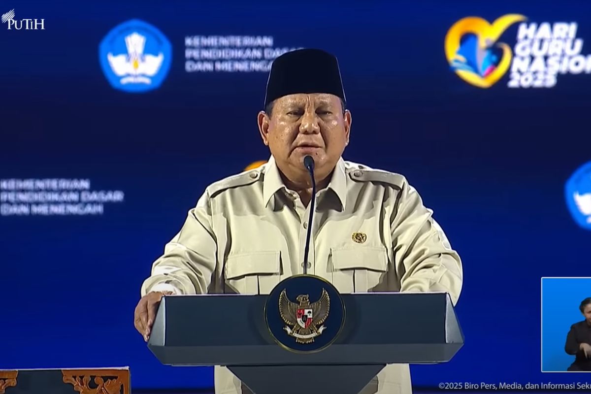 Prabowo, Hari Guru Nasional 2025, Presiden Prabowo, prabowo subianto, Presiden indonesia, Pidato Prabowo, Pesan Prabowo, hari guru nasional 2025, Prabowo Beri Pesan kepada Guru untuk Tegas Hadapi Murid Kurang Ajar, Tak perlu memandang latar belakang siswa, Fenomena murid yang kurang menghargai guru, Didikan guru membentuk karakter pemimpin, Ajakan untuk orangtua