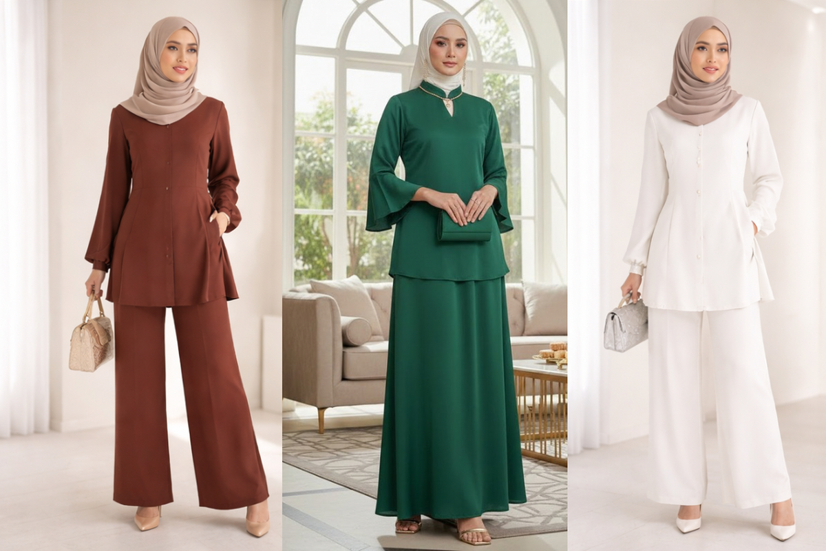 Tren One Set Lebaran 2026, Elegan dan Nyaman Dipakai Silaturahmi, Siluet Longgar yang Tetap Terstruktur, Warna Lembut dan Earthy Masih Jadi Andalan, Permainan Tekstur: Brokat, Jacquard, dan Satin Doff, Fleksibel Dipadu-padankan, Tips Memilih One Set untuk Lebaran dan Kondangan