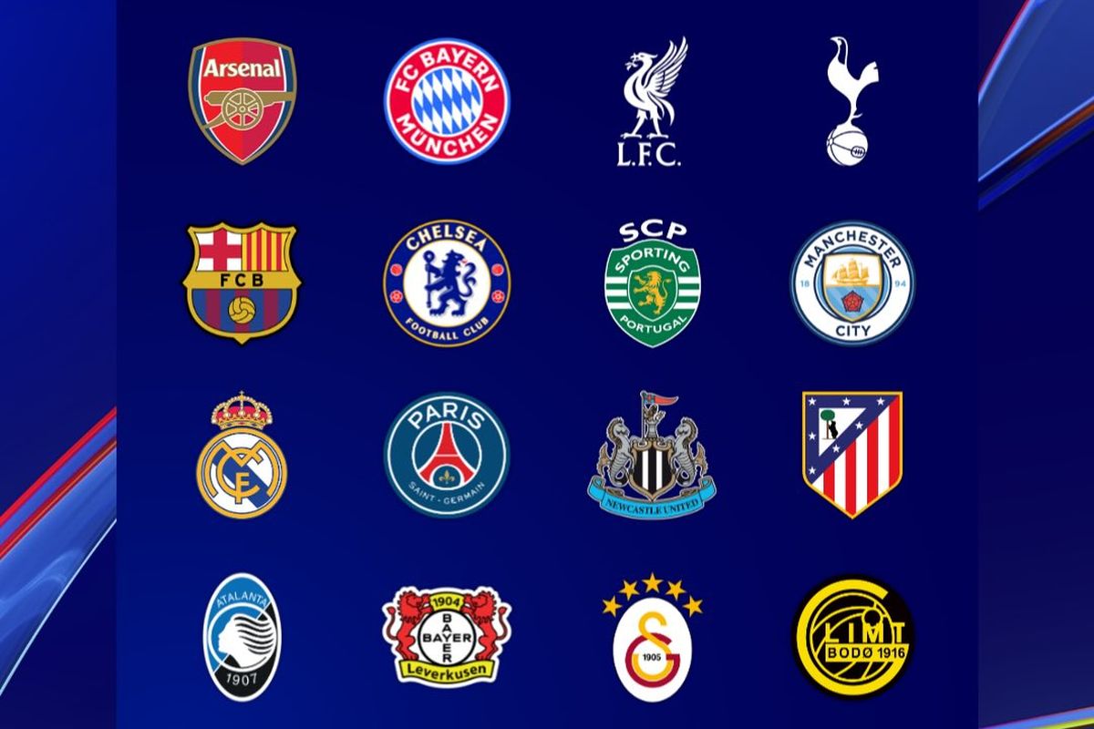 babak 16 besar Liga Champions, tim yang lolos ke 16 besar Liga Champions, Daftar Lengkap Tim yang Lolos ke 16 Besar Liga Champions 2025/2026