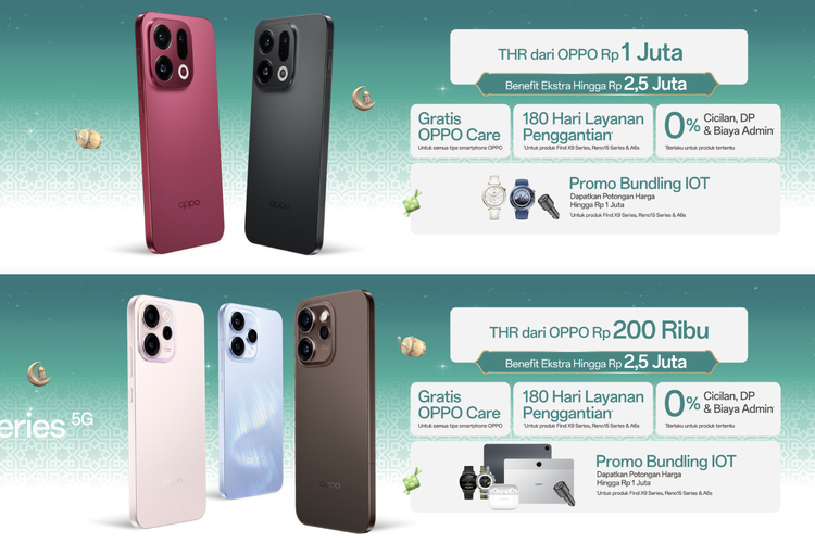 harga HP OPPO terbaru, Harga HP OPPO Hari Ini 14 Maret 2026, Seri Reno 15 Diskon Lagi