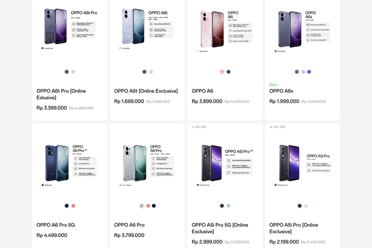 harga HP Samsung terbaru, harga HP OPPO terbaru, Update Harga iPhone, Samsung, dan OPPO Hari Ini 4 Februari 2026
