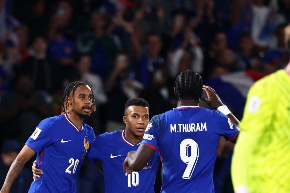 Kylian Mbappe, islandia, Prancis, kualifikasi piala dunia 2026, Prancis vs Islandia, Hasil Perancis Vs Islandia 2-1: Kylian Mbappe Lewati Rekor Henry, Les Bleus Menang