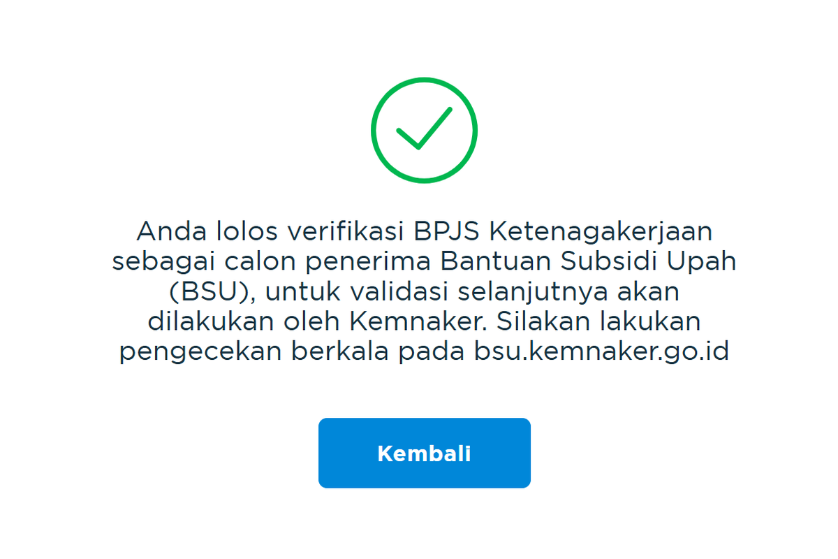 BSU 2025, Penerima BSU 2025, penerima BSU 2025, verifikasi BSU BPJS Ketenagakerjaan, verifikasi bsu bpjs ketenagakerjaan, lolos verifikasi bsu, Lolos Verifikasi BSU 2025, BSU 2025 Dicairkan dalam Dua Tahap Proses, Lolos Verifikasi BSU 2025? Ini Cara Cek Validasi di bsu.kemnaker.go.id