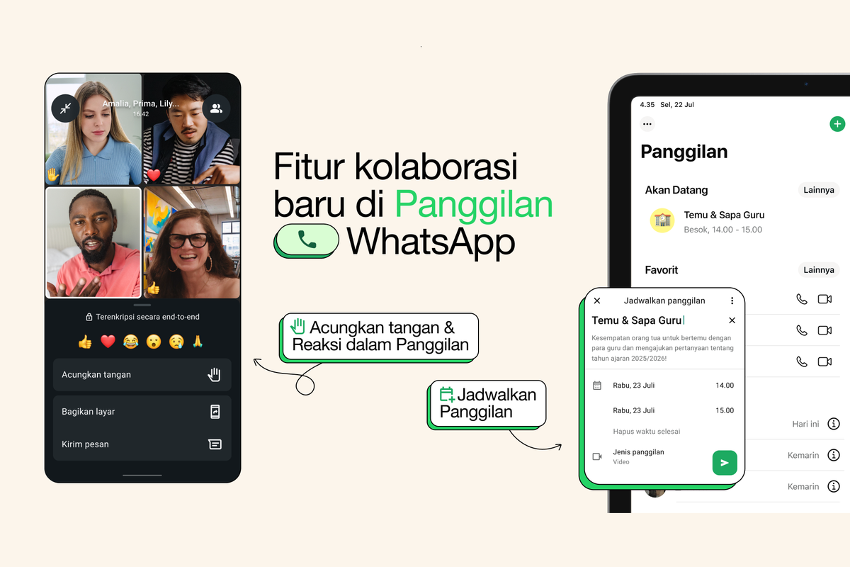 fitur baru, WhatsApp, panggilan telepon, Voice Call, wa call, call wa, schedule call, Fitur Baru, WhatsApp Bisa Jadwalkan Panggilan hingga Angkat Tangan