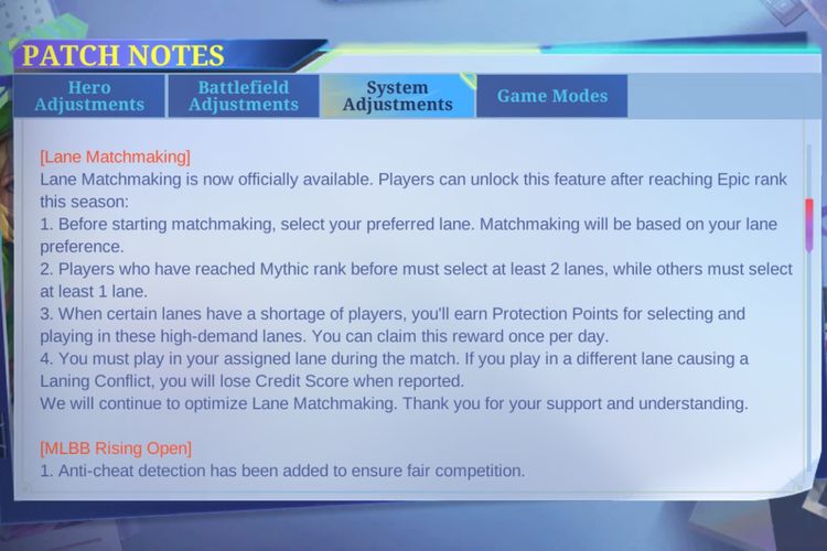 Moonton, Mobile Legends, Lane Matchmaking, Honor of Kings, honor of kings, Moonton Rilis Lane Matchmaking di Mobile Legends, Mirip Fitur Honor of Kings