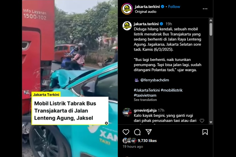 Green SM, taksi listrik, Kecelakaan Taksi Listrik: Ini Catatan dari Ahli