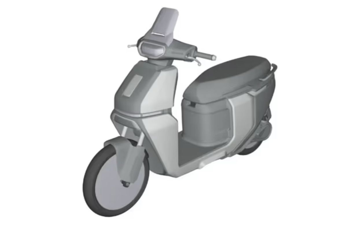 skuter listrik, motor listrik, motor listrik baru, motor listrik TVS, Gambar Paten Skuter Listrik Baru TVS, Lebih Murah dari iQube