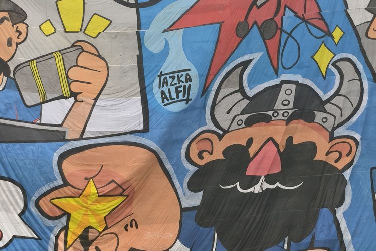 Super League 2025-2026, ilustrator, Azka Alfi, Kisah dan Makna di Balik Tifo Raksasa Viking Persib Club Karya Azka Alfi