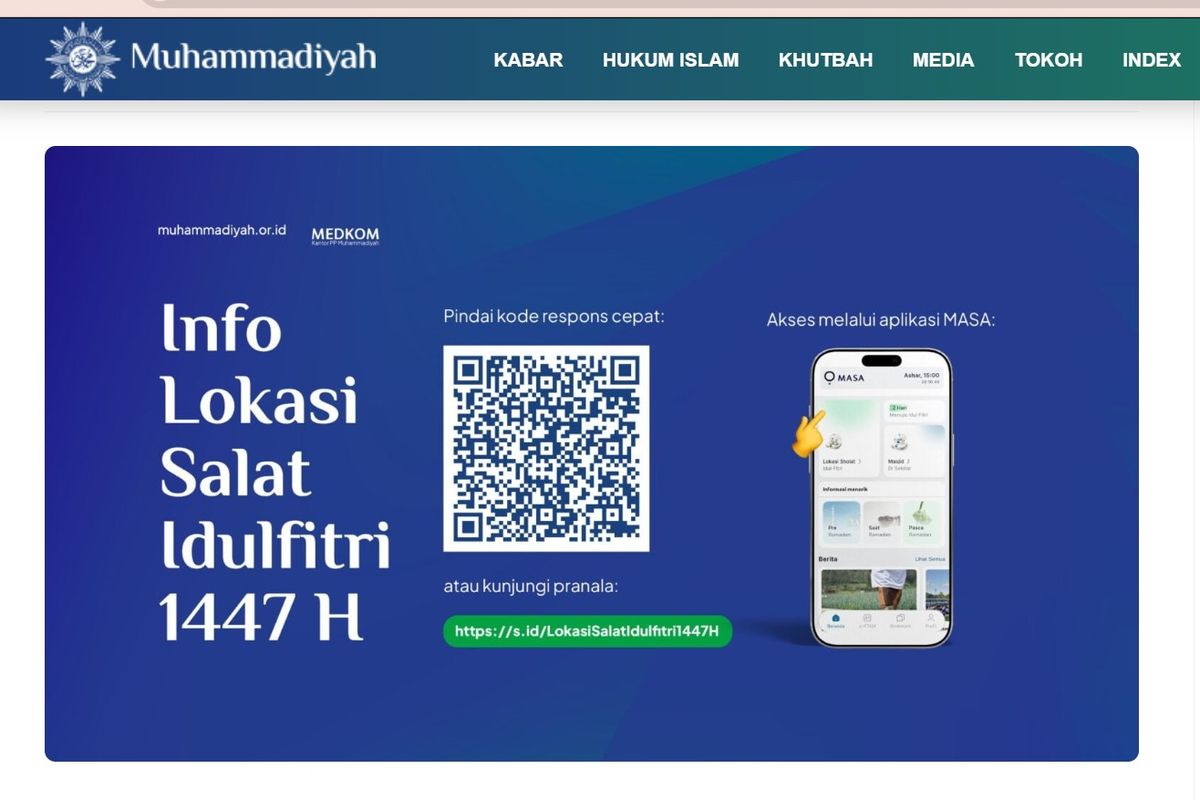 shalat Idul Fitri, lokasi shalat Idul Fitri, Daftar Lengkap Lokasi Shalat Idul Fitri Muhammadiyah di Seluruh Indonesia 20 Maret 2026