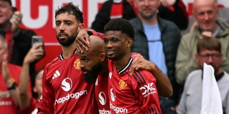 Manchester United, Liga Inggris, Man United, Burnley, Hasil Liga Inggris, Bruno Fernandes, Manchester United vs Burnley, Premier League, hasil man united vs burnley, Bryan Mbeumo, liga inggris 2025-2026, Hasil Man United Vs Burnley 3-2, Setan Merah Raih Kemenangan Perdana