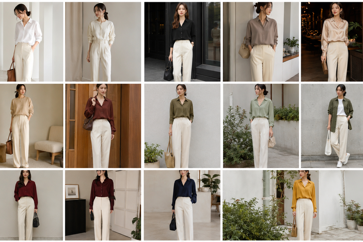 celana ivory, Celana Ivory Cocok dengan Baju Warna Apa? Ini 10 Kombinasinya, Celana ivory cocok dengan baju warna apa?, Warna Baju Netral yang Cocok dengan Celana Ivory, Warna Baju Earth Tone yang Cocok dengan Celana Ivory, Warna Baju Bold yang Cocok dengan Celana Ivory, Warna Baju Pastel yang Cocok dengan Celana Ivory, Motif Baju yang Cocok dengan Celana Ivory, Tips Mix and Match Celana Ivory dengan Baju, Kesalahan yang Harus Dihindari Saat Memadukan Celana Ivory dan Baju, Tidak menyesuaikan bahan celana ivory dengan acara, FAQ Seputar Celana Ivory Cocok dengan Baju Warna Apa, Kesimpulan