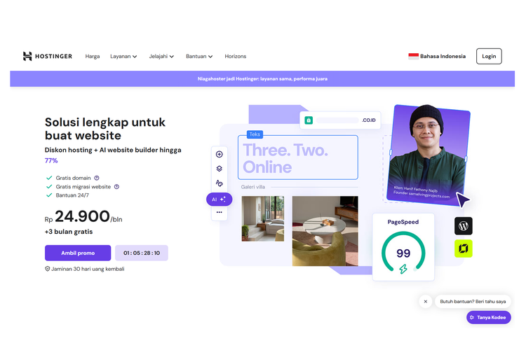 web hosting, Hostinger, Niagahoster, niagahoster, hostinger, Resmi Bergabung, Niagahoster Kini Jadi Hostinger di Indonesia