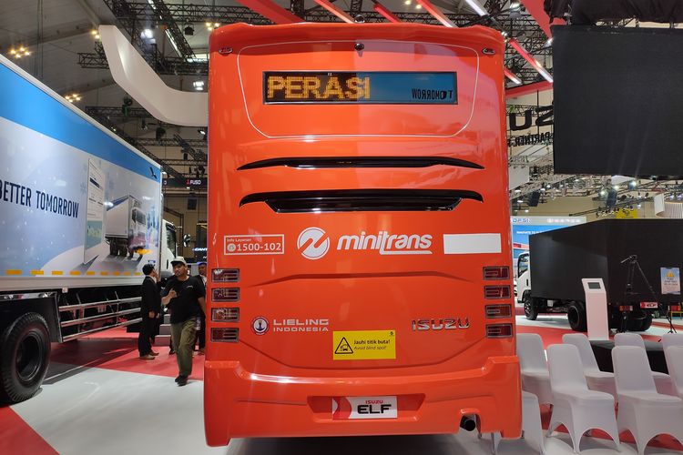 Isuzu, GIIAS 2025, Medium bus, Transjakarta, Isuzu Elf, Isuzu ELF, transjakarta, medium bus, spesifikasi bus, Spesifikasi Bus Minitrans di Booth Isuzu GIIAS 2025