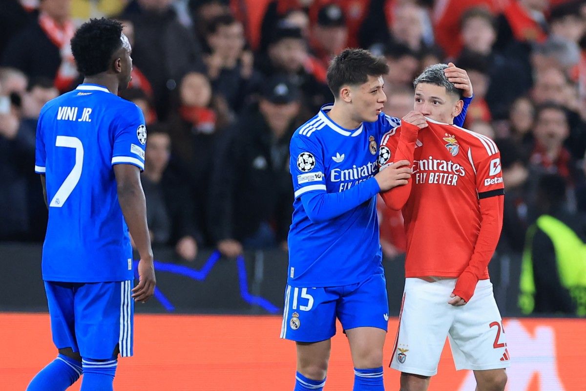 Real Madrid, Benfica, Liga Champions, rasis, Vinicius, Kylian Mbappe, Gianluca Prestianni, Drama Liga Champions Berlanjut, Prestianni Akan Gugat Vinicius dan Mbappe