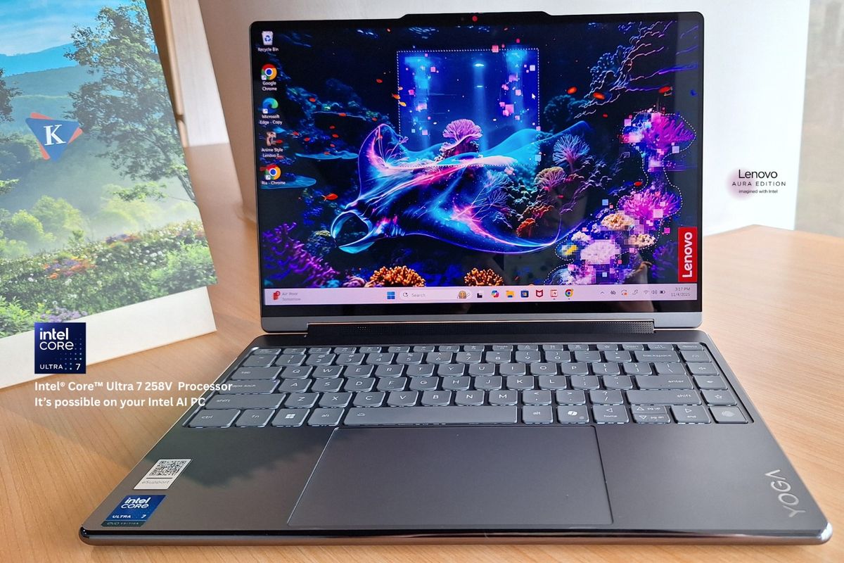 Lenovo Yoga, Lenovo Yoga 9i 2-in-1 Aura Edition, PureSight OLED, Dolby Atmos, baterai dengan kapasitas 75 Wh, laptop tipis dan ringan, Laptop AI Serbabisa, puresight oled, intel core ultra 7 258v, Adobe Creative Cloud Membership, Lenovo Yoga 9i 2-in-1 Aura Edition, Laptop AI Serbabisa untuk Hiburan dan Produktivitas Tanpa Batas, Visual dan audio selevel bioskop, responsif untuk gaming, Fleksibel, bertenaga, dan tahan lama untuk semua jenis hiburan, Laptop kreatif yang mendukung berbagai profesional dan hobi, Daya tahan dan fitur privasi untuk produktivitas maksimal, Komitmen pada keberlanjutan, aksesibilitas, dan jaminan