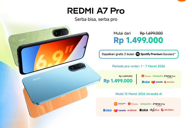 Xiaomi, Redmi A7 Pro, Harga Redmi A7 Pro, Redmi A7 Pro Resmi di Indonesia, Layar 120 Hz Baterai 6.000 mAh