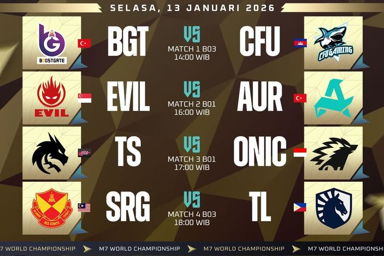 M7 World Championship, e-sports, jadwal M7 World Championship, Jadwal M7 Mobile Legends Hari Ini 13 Januari, Onic Esports Wajib Menang