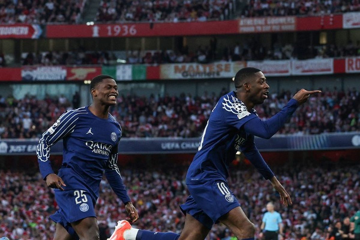 Ousmane Dembele, Liga Champions, Arsenal, PSG vs Arsenal, Paris Saint-Germain, jadwal Liga Champions, arsenal, liga champions, Jadwal Liga Champions PSG Vs Arsenal, Ousmane Dembele Siap Tampil