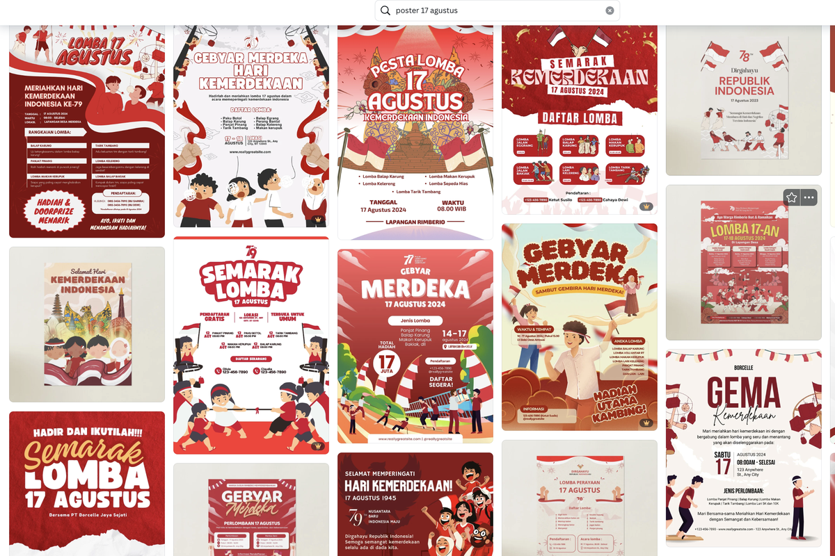 Canva, cara membuat poster, HUT Kemerdekaan ke-80, cara membuat poster 17 agustusan, cara membuat poster kemerdekaan, Cara Bikin Poster 17 Agustusan yang Keren dan Patriotik