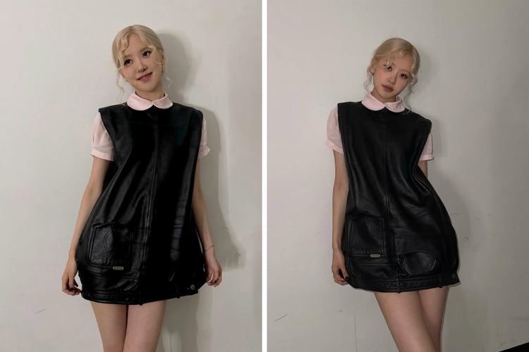 Rose BLACKPINK, busana Rose BLACKPINK, gaya rambut rose blackpink, gaya fashion rose blackpink, gaya rose, fashion rose, busana rose blackpink, outfit rose blackpink, gaya rose black, 5 Gaya Rose BLACKPINK, Elegan dan Manis Bisa Jadi Inspirasi, 1. Semi-formal, 2. Boyish look dengan leather jacket, 3. Playful side, 4. Oversized outfit, 5. Cropped top girlie