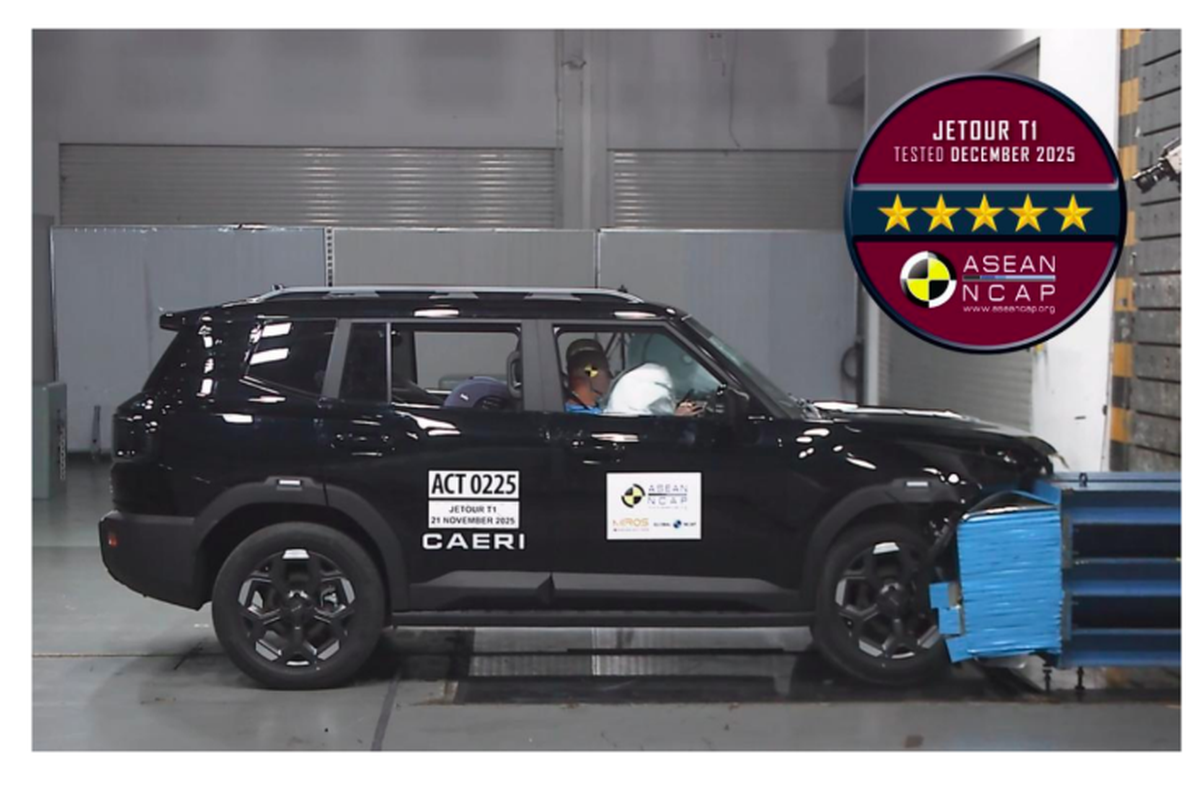 Jetour, Jetour T1, mobil, Jetour T1 Raih 5 Bintang Uji Tabrak ASEAN NCAP