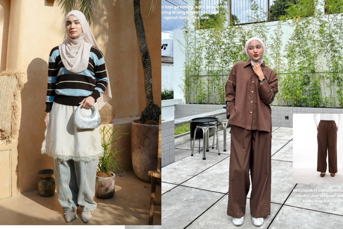 5 Inspirasi OOTD Bukber 2026, Bikin Look Kamu Auto-Fresh, 1. Rani Stripes Shirt – Haidee and Orlin (Rp300.000-an), 2. Jelena Shirt and Pants One Set – Hosofolshopaholic (Rp160.000-an), 3. Karuri Shirt – Myrubylicious (Rp190.000-an), 4. Kulot Pensil – Its Saudaree (Rp99.000), 5. Rok Rilis Almond Milk – Inkano (Rp219.000)