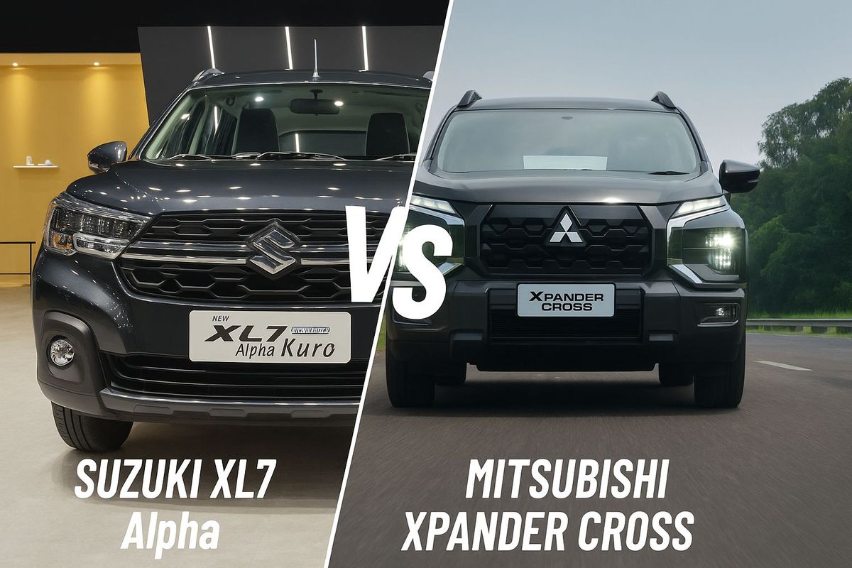 Xpander Cross, Mitsubishi Xpander Cross, Suzuki XL7 Hybrid Alpha Kuro, xl7 alpha kuro, new xl7 hybrid, komparasi xl7 vs xpander cross, Adu XL7 Hybrid Alpha Kuro Vs Xpander Cross: Pertarungan MPV Rasa SUV, Desain dan Dimensi, Mesin dan Performa, Fitur Keselamatan dan Kenyamanan, Plus – Minus, Kesimpulan